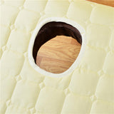 2 Nonslip Massage Table Sheet Cover with Elastic Band 190x80cm White Beige