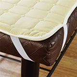 2 Nonslip Massage Table Sheet Cover with Elastic Band 190x80cm White Beige