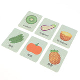 Maxbell Maxbell 32 Pieces Preschool Educational Flash Cards for Kids Vegetables and Fruits