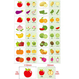 Maxbell Maxbell 32 Pieces Preschool Educational Flash Cards for Kids Vegetables and Fruits