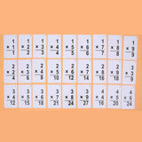 Maxbell Maxbell 1 Set 54 Pieces Kids Maths Education Flash Cards, with 1 Ring Multiplication