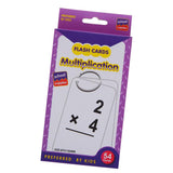 Maxbell Maxbell 1 Set 54 Pieces Kids Maths Education Flash Cards, with 1 Ring Multiplication