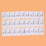 Maxbell Maxbell 1 Set 54 Pieces Kids Maths Education Flash Cards, with 1 Ring Multiplication