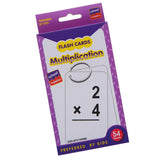 Maxbell Maxbell 1 Set 54 Pieces Kids Maths Education Flash Cards, with 1 Ring Multiplication