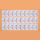 Maxbell Maxbell 1 Set 54 Pieces Kids Maths Education Flash Cards, with 1 Ring Division