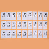 Maxbell Maxbell 1 Set 54 Pieces Kids Maths Education Flash Cards, with 1 Ring Division