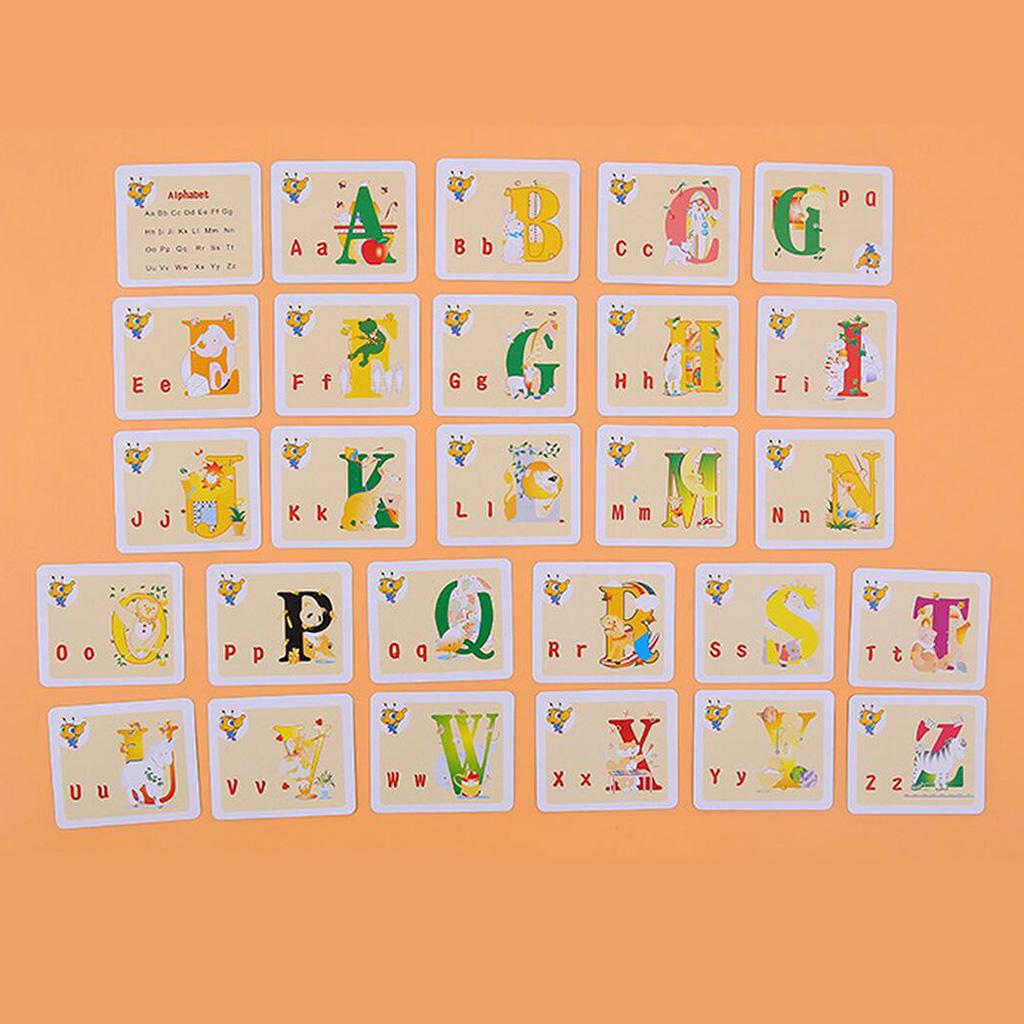 Maxbell Maxbell 27Pcs Two-sided Flash Cards for Kindergarten Toddlers Preschool  Alphabet