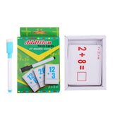 Maxbell Maxbell 27 Pieces Double Sided Educational Arithmetic Flash Cards with Erasable Pen Addition