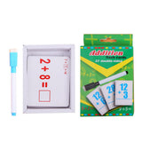Maxbell Maxbell 27 Pieces Double Sided Educational Arithmetic Flash Cards with Erasable Pen Addition