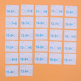 Maxbell Maxbell 27 Pieces Double Sided Educational Arithmetic Flash Cards with Erasable Pen Subtraction
