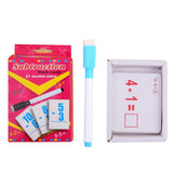 Maxbell Maxbell 27 Pieces Double Sided Educational Arithmetic Flash Cards with Erasable Pen Subtraction
