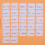 Maxbell Maxbell 27 Pieces Double Sided Educational Arithmetic Flash Cards with Erasable Pen Subtraction