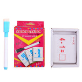 Maxbell Maxbell 27 Pieces Double Sided Educational Arithmetic Flash Cards with Erasable Pen Subtraction