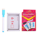 Maxbell Maxbell 27 Pieces Double Sided Educational Arithmetic Flash Cards with Erasable Pen Subtraction