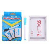 Maxbell Maxbell 27 Pieces Double Sided Educational Arithmetic Flash Cards with Erasable Pen Multiplication
