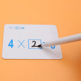 Maxbell Maxbell 27 Pieces Double Sided Educational Arithmetic Flash Cards with Erasable Pen Multiplication