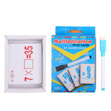 Maxbell Maxbell 27 Pieces Double Sided Educational Arithmetic Flash Cards with Erasable Pen Multiplication