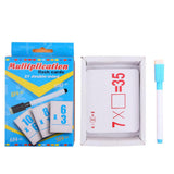 Maxbell Maxbell 27 Pieces Double Sided Educational Arithmetic Flash Cards with Erasable Pen Multiplication