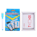 Maxbell Maxbell 27 Pieces Double Sided Educational Arithmetic Flash Cards with Erasable Pen Multiplication