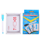 Maxbell Maxbell 27 Pieces Double Sided Educational Arithmetic Flash Cards with Erasable Pen Multiplication