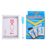 Maxbell Maxbell 27 Pieces Double Sided Educational Arithmetic Flash Cards with Erasable Pen Multiplication