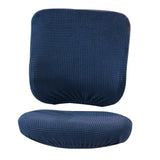 Removable Stretch Soft Slipcover Office Computer Chair Covers Dark Blue