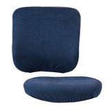 Removable Stretch Soft Slipcover Office Computer Chair Covers Dark Blue