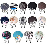 Maxbell 2pcs Stretch Bar Stool Cover Round Lift Chair Seat Sleeve Protector