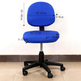 Stretch Soft Swivel Chair Slipcover Office Computer Chair Covers  Lake Blue