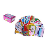 Maxbell Maxbell 30 Pieces Preschool Educational Flash Cards with Storage Ring Daily Supplies