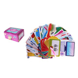 Maxbell Maxbell 30 Pieces Preschool Educational Flash Cards with Storage Ring Daily Supplies