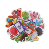 Maxbell Maxbell 30 Pieces Preschool Educational Flash Cards with Storage Ring Animals