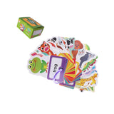 Maxbell Maxbell 30 Pieces Preschool Educational Flash Cards with Storage Ring Animals