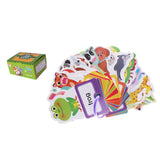 Maxbell Maxbell 30 Pieces Preschool Educational Flash Cards with Storage Ring Animals