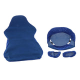 2x Blue Computer Stretch Swivel Gaming Chair Slipcover Cover