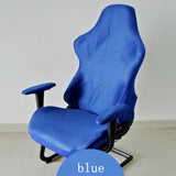 2x Blue Computer Stretch Swivel Gaming Chair Slipcover Cover