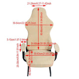 2x Blue Computer Stretch Swivel Gaming Chair Slipcover Cover