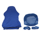 2x Blue Computer Stretch Swivel Gaming Chair Slipcover Cover