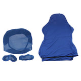 2x Blue Computer Stretch Swivel Gaming Chair Slipcover Cover