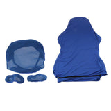 2x Blue Computer Stretch Swivel Gaming Chair Slipcover Cover