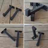 4pcs Wall Mounted Iron Bracket Industrial Scaffold Board Shelf Brackets
