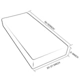 8xStretch Spandex Jacquard Sofa Couch Seat Cushion Cover Light Grey-Size M