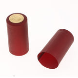 100 PVC Wine Bottle Heat Shrink Capsules  34mm -Burgundy(Gold Top)