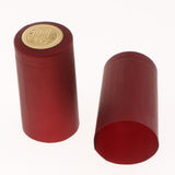 100 PVC Wine Bottle Heat Shrink Capsules  34mm -Burgundy(Gold Top)