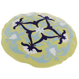 Decorative Round Throw Pillow Cover Embroidered Cushion Case Shell for Couch Sofa Bed Chair 14inch Diameter - Aladdin Shoppers