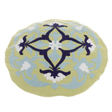 Decorative Round Throw Pillow Cover Embroidered Cushion Case Shell for Couch Sofa Bed Chair 14inch Diameter - Aladdin Shoppers