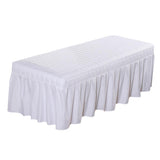 3xMassage Cosmetic Table Valance Sheet Cover with Hole White-190x80cm