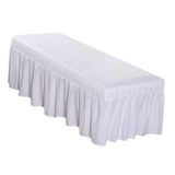 3xMassage Cosmetic Table Valance Sheet Cover with Hole White-190x80cm