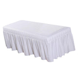 3xMassage Cosmetic Table Valance Sheet Cover with Hole White-190x80cm