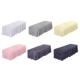 3xMassage Cosmetic Table Valance Sheet Cover with Hole White-190x80cm